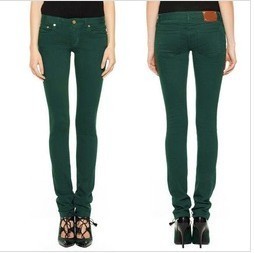 Wholesale 2013 super skinny jeans sexy girl jeans in dark green   from china suppliers