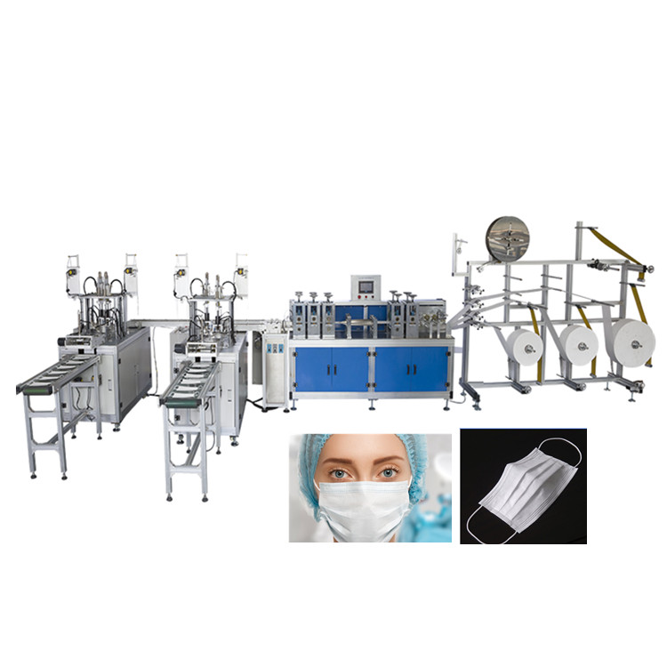 Wholesale Fully Automatic 2 Lines Medical Mask Disposable Face Mask Making Machine from china suppliers