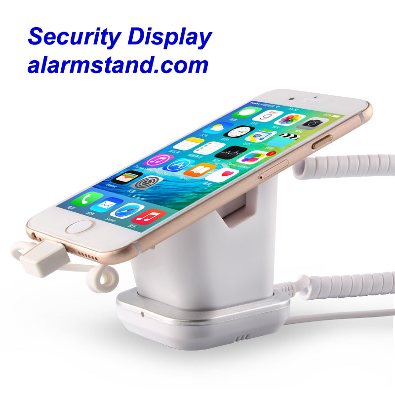 Wholesale COMER desk display cellphone security display charging and alarm sensor plastic magnetic stand from china suppliers
