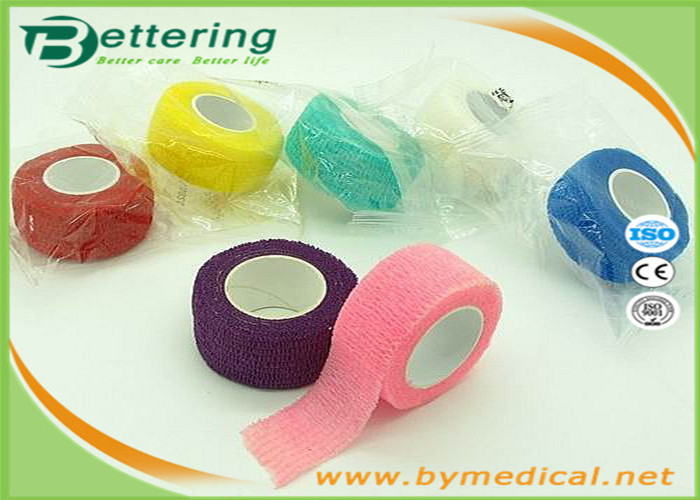 Wholesale 2.5cm Easy Hand Tearable Non Woven Finger wrap cohesive bandage self adhesive bandage from china suppliers
