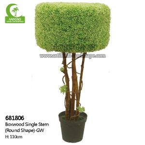 Wholesale Wiind Resistance 110cm Artificial Boxwood Tree , Fake Topiary Plants Round Shape from china suppliers
