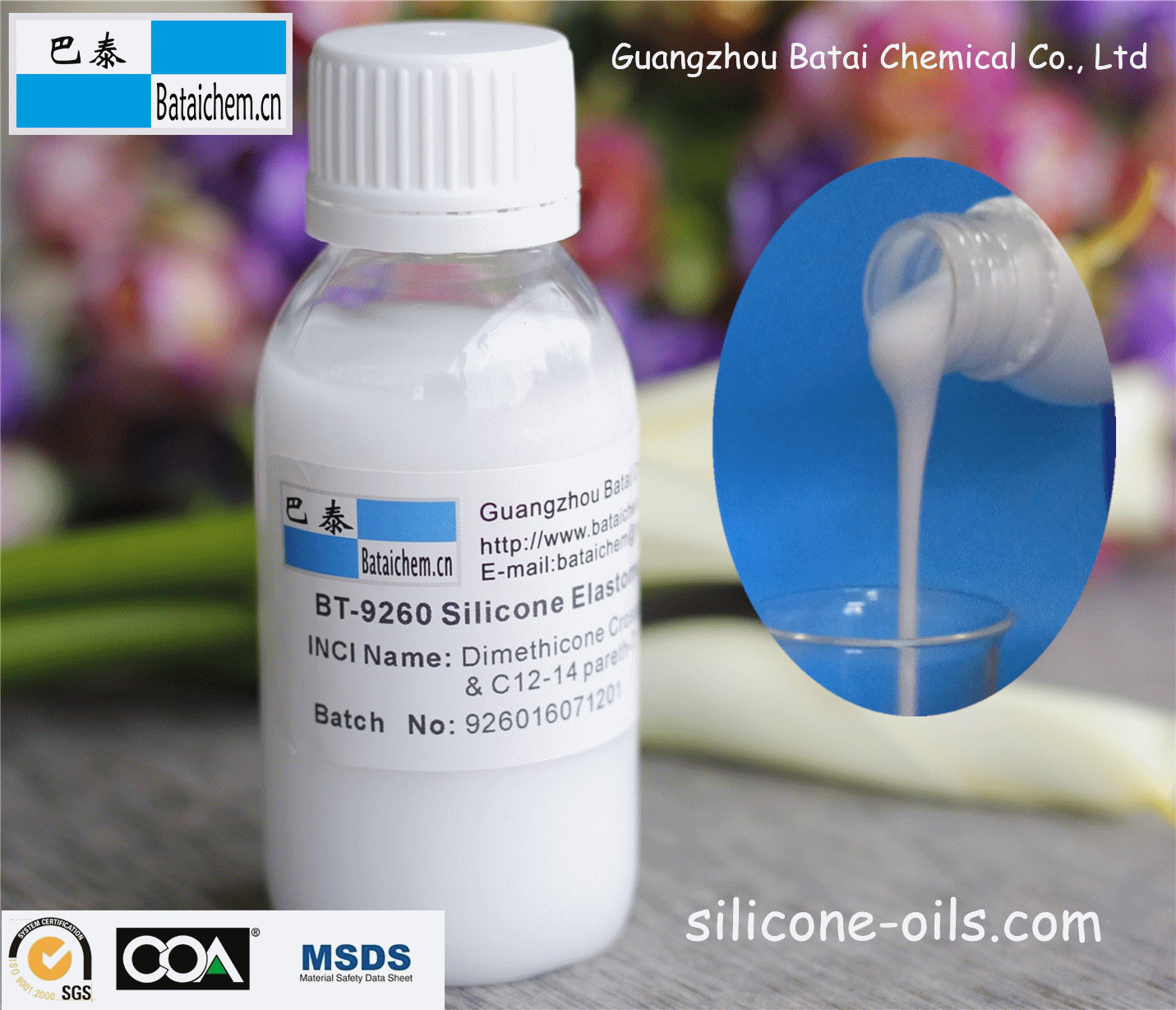 Wholesale BT-9260 Miljy White Thick Liquid silicone Elastomer Suspension  for Skin  Care Products from china suppliers
