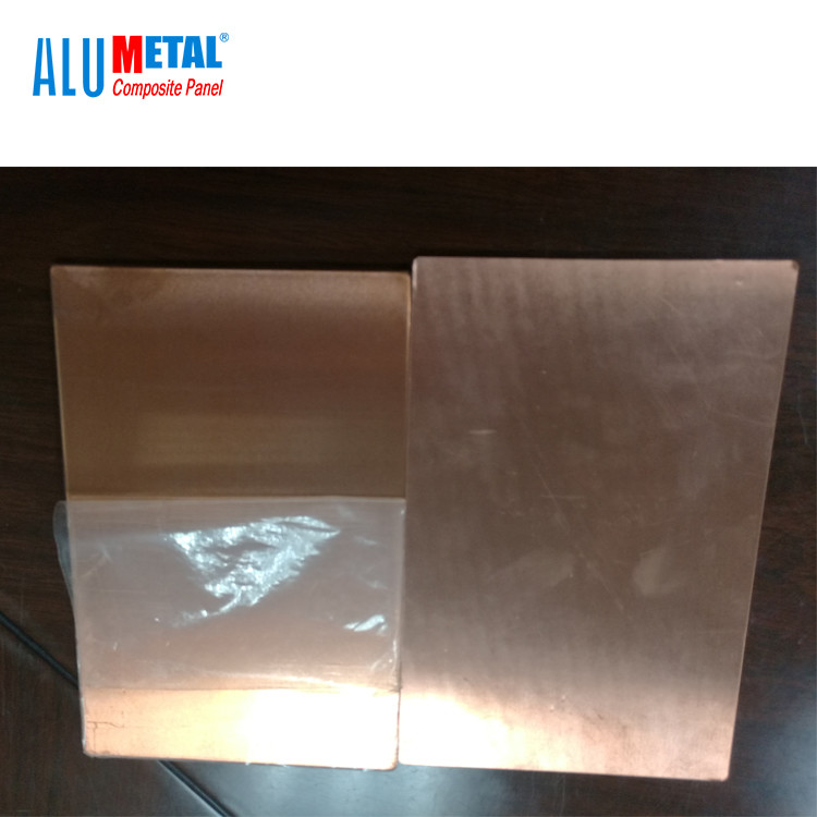 Wholesale 3200mm Aluminium Metal Composite Panel Indoor Copper Brass Wall from china suppliers