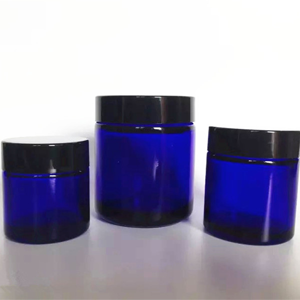 Wholesale 150mm Height 50g Frosted Amber Cosmetic Glass Jars With Lids from china suppliers
