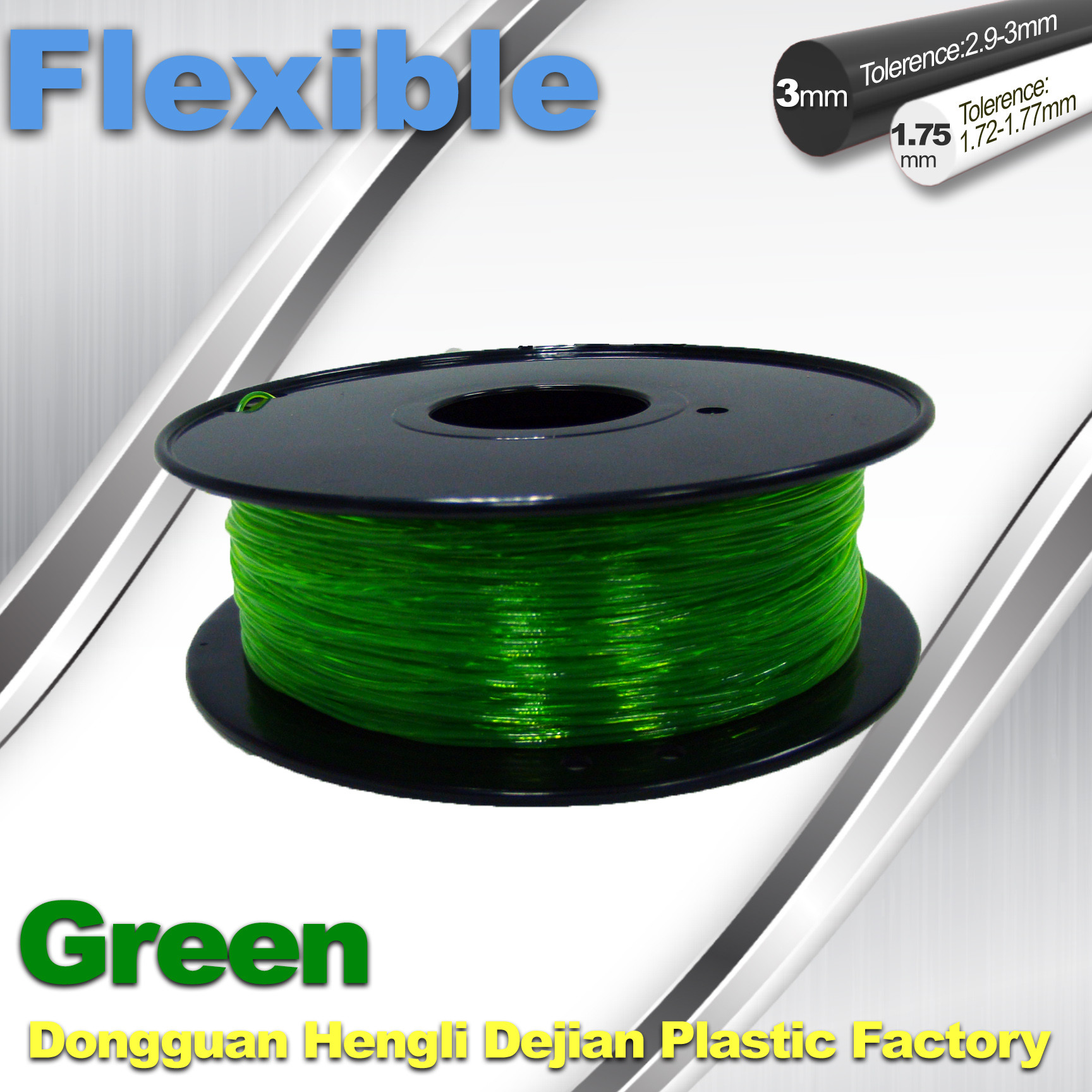 Wholesale Green 0.8kg / Roll Flexible 3D Printer Filament Environmentally Friendly from china suppliers