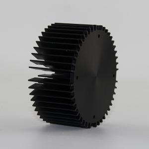 Wholesale Black Electroplated Extruded Aluminum Heat Sink , FM Forging Round Heatsink from china suppliers