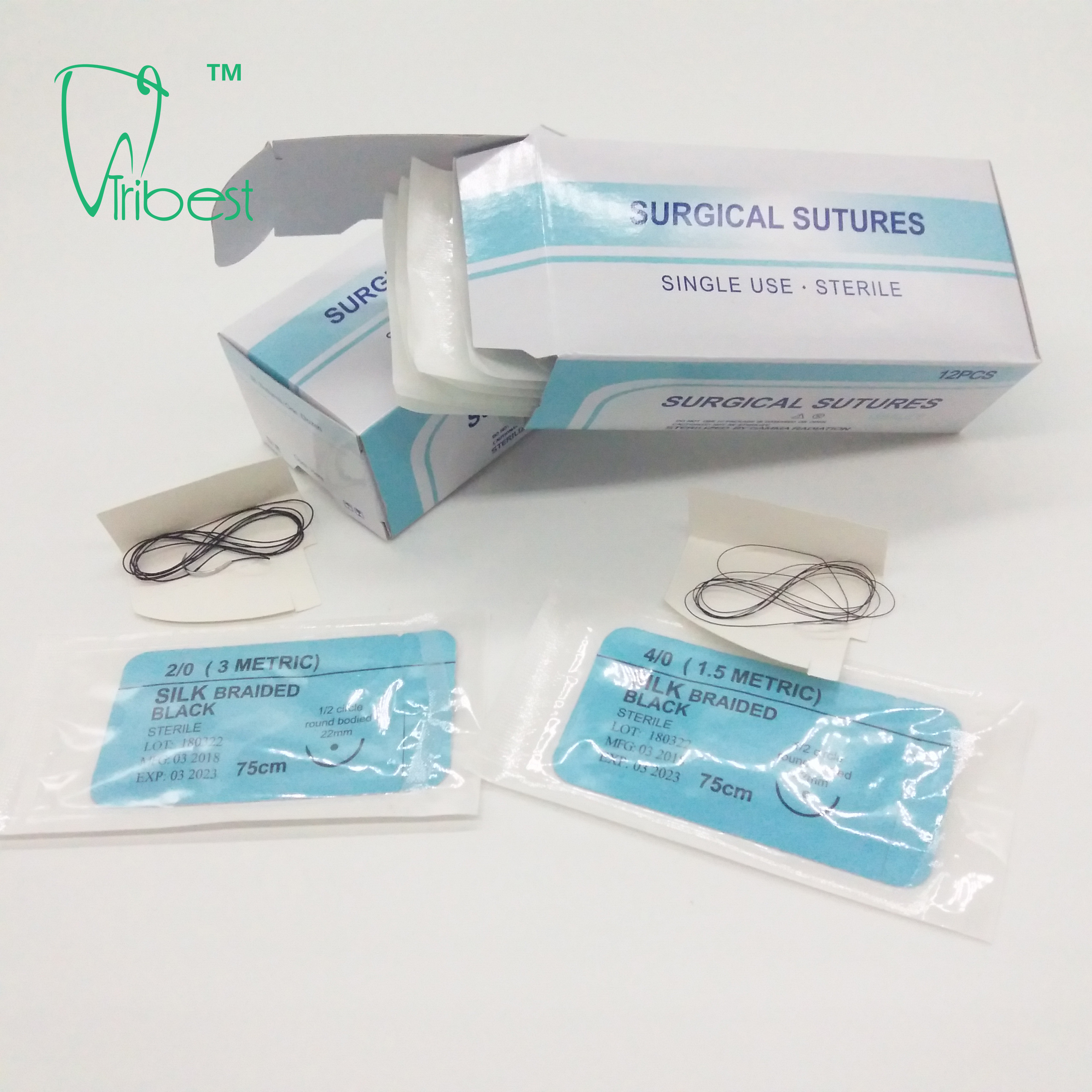 Buy cheap Surgical Polypropylene Silk Braided Absorbable Suture from wholesalers