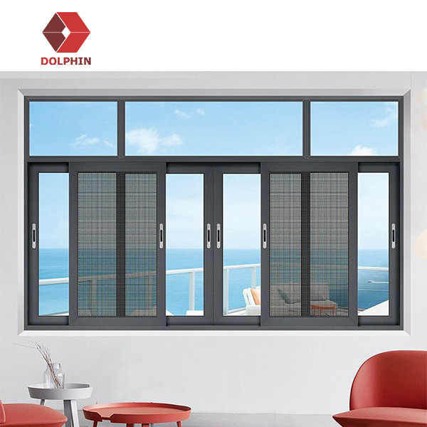 Wholesale DOLPHIN Customized Aluminum Sliding Window Impact Resistant Hurricane Windows from china suppliers