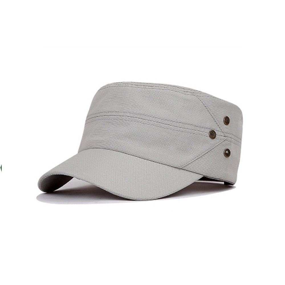 Wholesale 100% Cotton Military Cap , Flat Top Blank Adjustable Military Cap Multi Panel from china suppliers