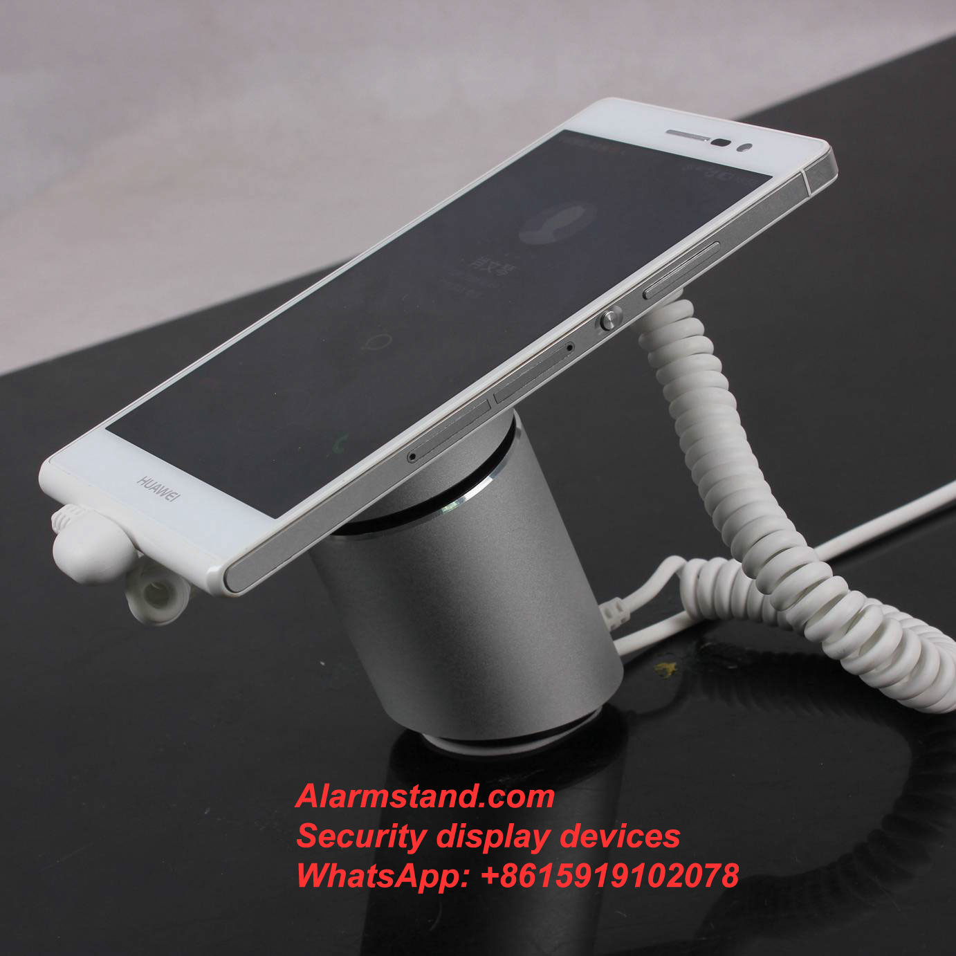 Wholesale COMER security protection for single one port alarm for iphone with charging stand exhibition from china suppliers