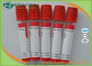 Wholesale Disposable vacuum blood collection tube plain tube with red cap blood sampling collecting tube from china suppliers