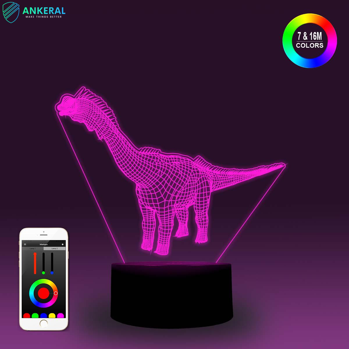 Wholesale Buy Dinosaur 3D Touch Lamp Smart APP Control Best Christmas Gifts from china suppliers