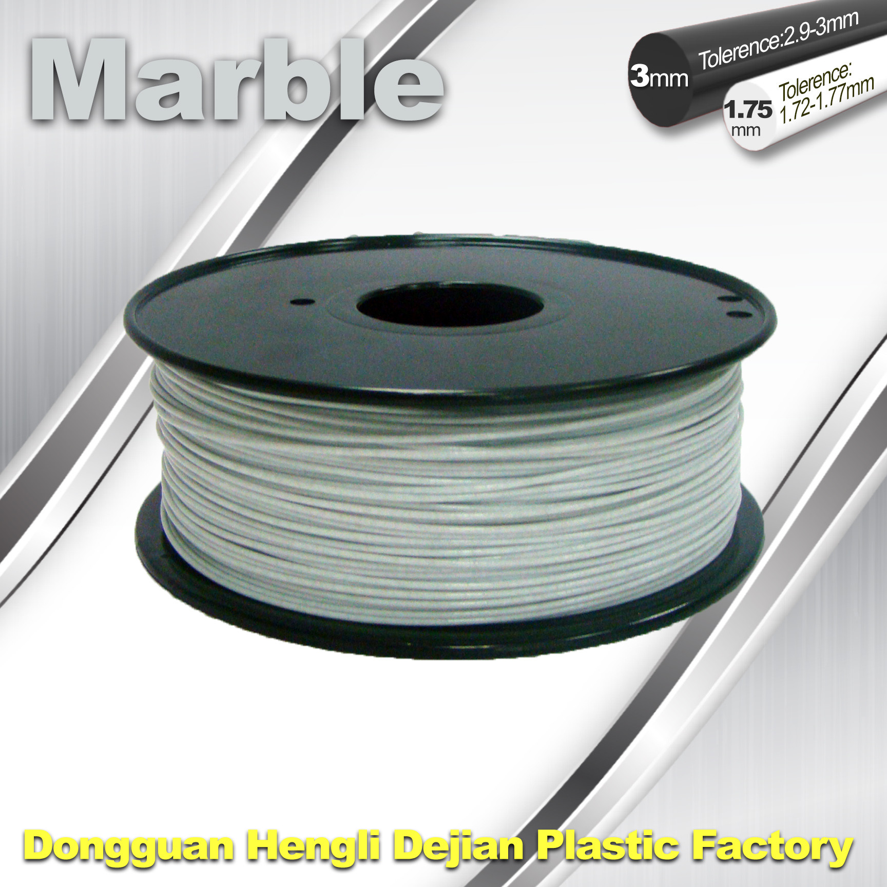 Wholesale Marble 3D High Strength Printer Filament 3mm / 1.75mm , Print temperature 200°C - 230°C from china suppliers