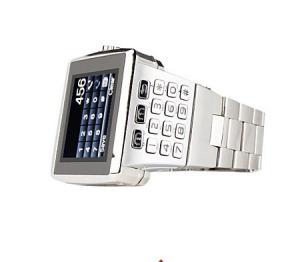 Wholesale Premiere - Dual SIM Quadband Stainless Steel Cell Phone Watch (WiFi, JAVA, MP3 ) 218361 from china suppliers