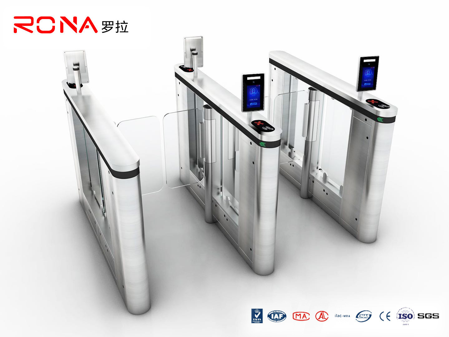 Wholesale Pedestrian Management Automated Gate Systems SUS304 Materials Speed Gate Turntiles Face Recogntion from china suppliers