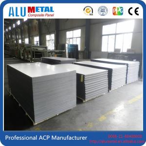 Wholesale 2mm PVDF Coated Acp Aluminum Composite Panel Silver 1220mm Cassette Cladding Plate from china suppliers