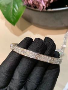 Wholesale Luxury Cartier Full Diamond Love Bracelet HK Setting For Anniversary Engagement Gift from china suppliers