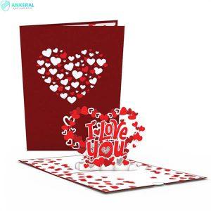 I Love You 3D Pop-up Card Best Valentine's Day Pop-up Card Gift Showing Love to my Half