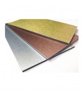 Wholesale 0.15mm 6mm Brushed Aluminum Composite Panel Alloy Sheet 1250x2440mm PE Core from china suppliers