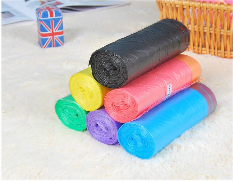 Wholesale HDPE Packaging Home Garbage Bags , Drawstring Trash Can Liners Customized Size from china suppliers