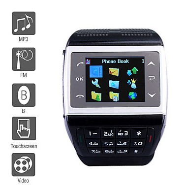 Buy cheap ET - 1.4 Inch Watch Cell Phone Black (FM, MP3 MP4 Player) 103120 from wholesalers