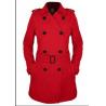Buy cheap Lady's jacket Fashion long Double breasted Coat With Belt for Autumn and Winter from wholesalers