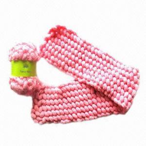 Wholesale Polyester Pompom Yarn for Hand Knitting, Available in Various Colors from china suppliers