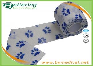 Wholesale White Colour dog pawprint Veterinary elastic Non Woven Cohesive Bandage Coflex Pet Bandage from china suppliers