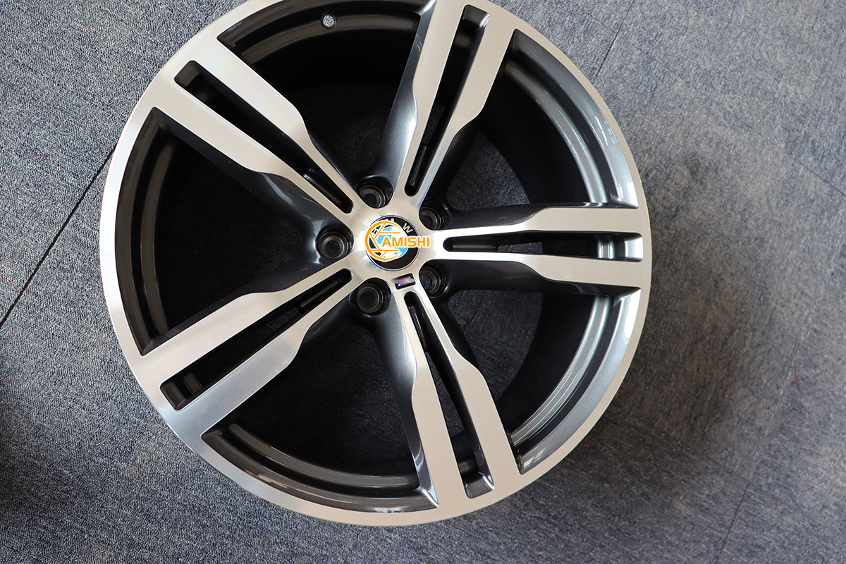 Wholesale Grey 5x112 5 Twin Spoke Alloy Wheels ET25 Cast Aluminum Rims from china suppliers