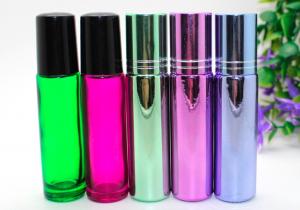 Wholesale  Perfume Empty Roll On Bottle 10ml Amber Glass With Metal Roller Ball from china suppliers