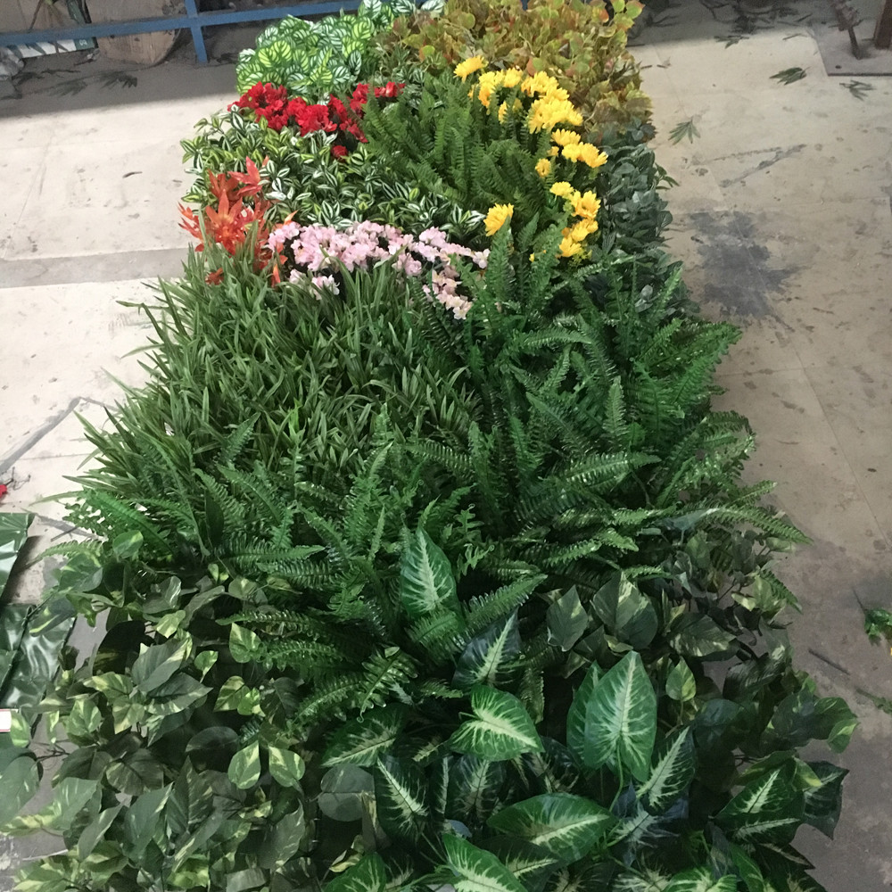 Wholesale PE UV Outdoor Artificial Plants Wall Fake Grass Wall For Supermarket from china suppliers