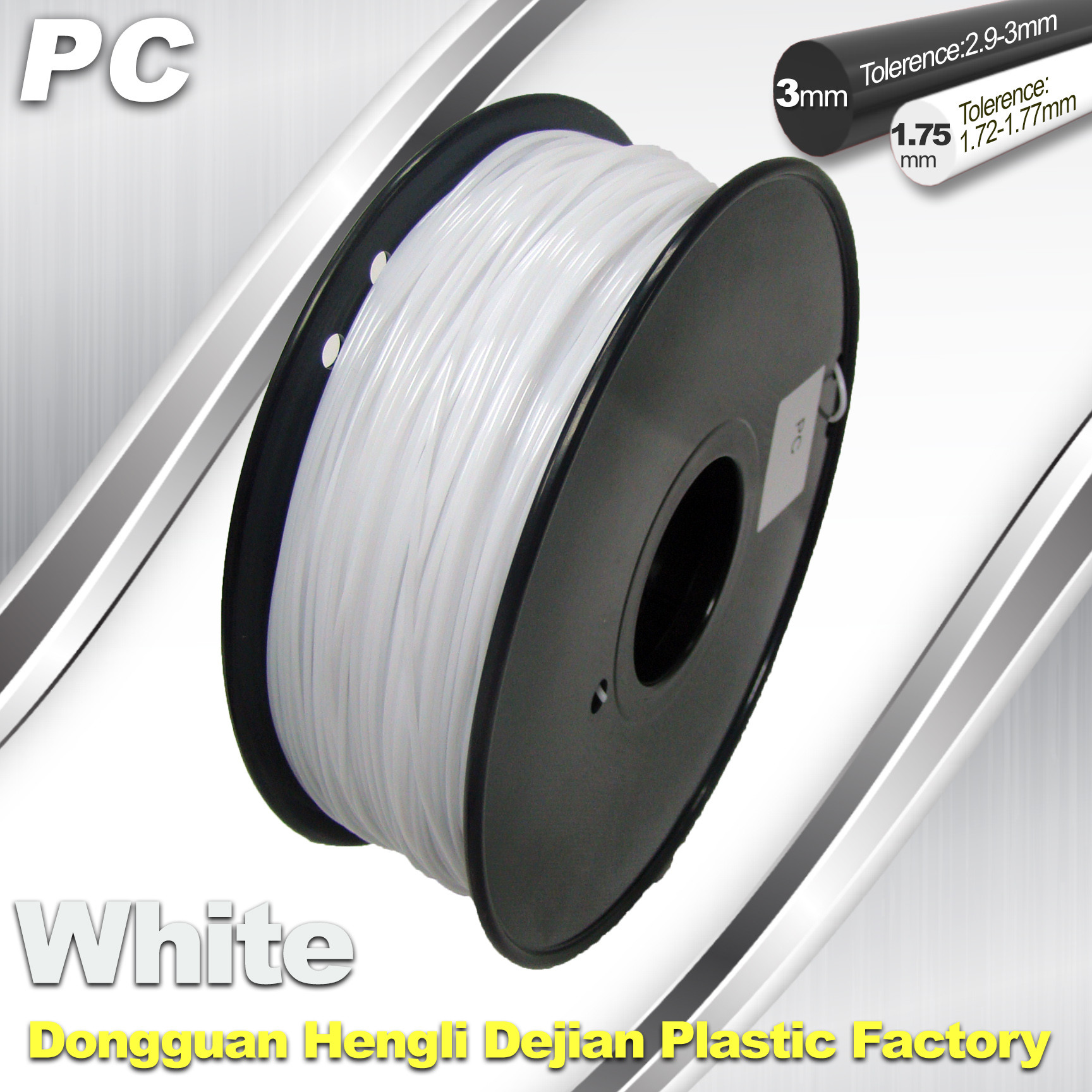 Wholesale 1.75 / 3.0 mm  PC Filament  White for 3d Printer Filament from china suppliers