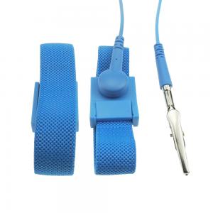 Wholesale PA6 Plastic Buckle 4MM Snap Conductive Fiber ESD Wrist Strap from china suppliers