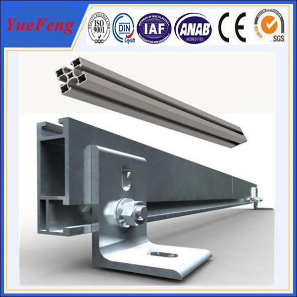 Wholesale Professional design aluminum solar mounting rail for solar system from yuefeng aluminium from china suppliers