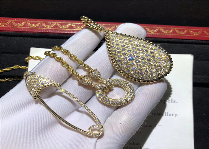 Wholesale Luxury  18K Gold Diamond Necklace wholesale gold jewelry manufacturers from china suppliers