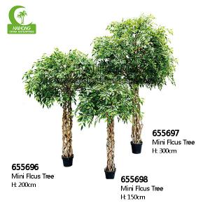 Wholesale No Nursing H150cm Plastic Ficus Tree , Small Artificial Tree durable from china suppliers