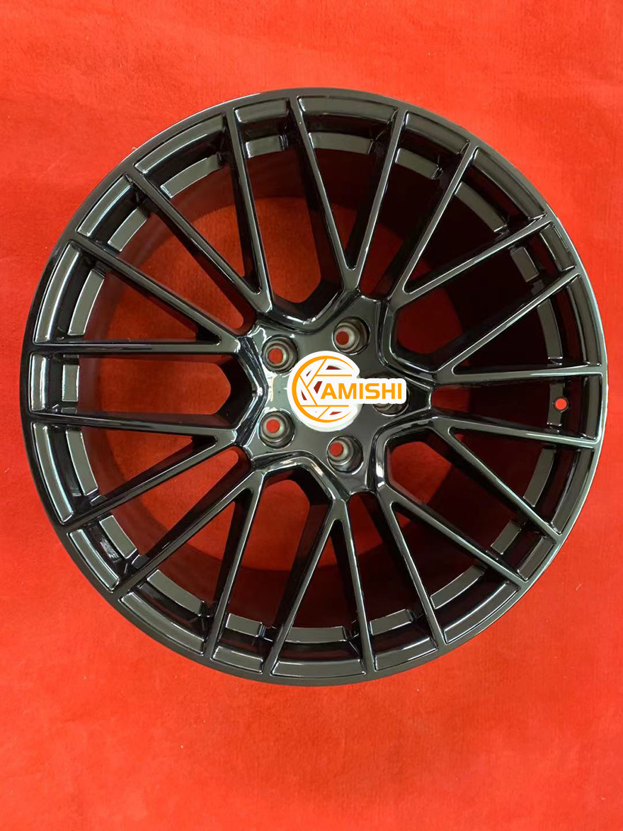 Wholesale ET46 9.5J 21 Inch Black Alloy Wheels Rims For Porsche Multi Spokes from china suppliers