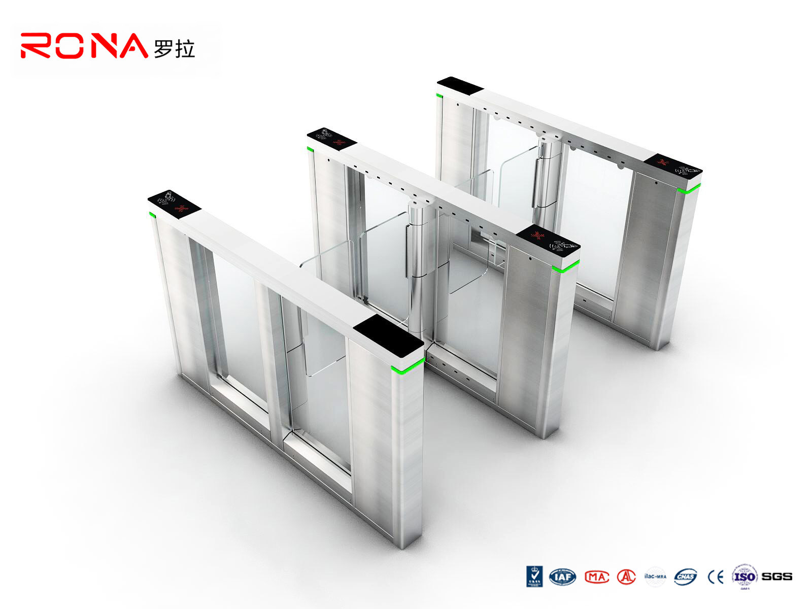 Wholesale TCP IP Bi Directional Speed Gate Turnstile 1200mm Channel from china suppliers