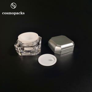 Wholesale Two Layers Acrylic PP Cosmetic Cream Jars 5g 10g BPA Free from china suppliers