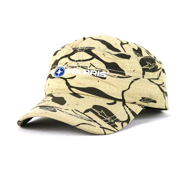 Wholesale Flat Embroidery Camo Military Cadet Cap Adjustable For Unisex 56-60cm from china suppliers
