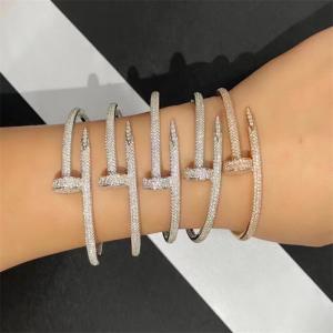 Wholesale Jewelry Luxury Cartier Just A Nail Bracelet Rose Gold Ref N6702117 Real Diamond from china suppliers
