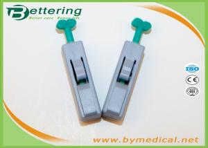 Wholesale 23G Green Colour Automatic Button Type Safety Blood Lancet Sterile Blood Sample Needle Asepsis Blood Collector from china suppliers