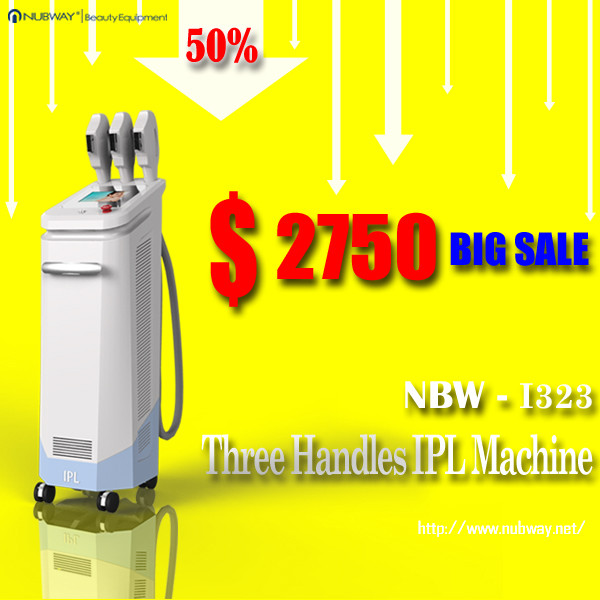 Wholesale big promotion three handles IPL beauty shr machine for unwanted hair removal from china suppliers