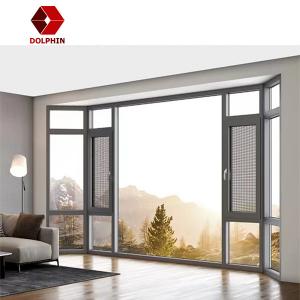 Wholesale Wood Grain Aluminum Storm Windows Two Track Aluminium Frame Glass Window from china suppliers