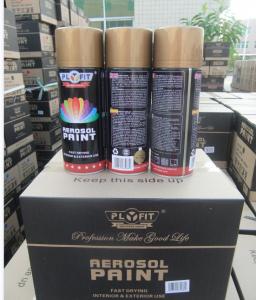 Wholesale PLYFIT Golden Metallic Paint Gold Effect Acrylic Aerosol Paint 400ML from china suppliers