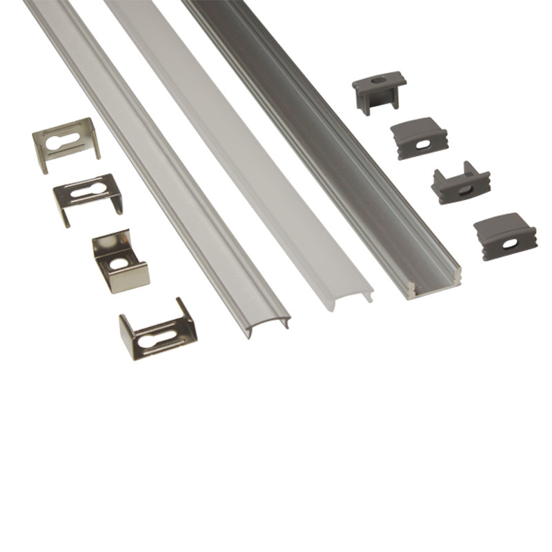 Wholesale Silver Matt Square / Round Anodized Aluminium LED Profiles For LED Frame from china suppliers