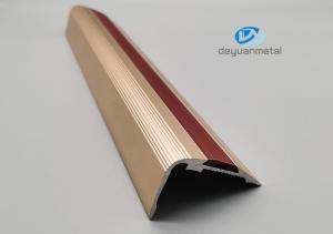 Wholesale 33x52mm Aluminium Stair Nosing Edge Trim Anodised With PVC Rubber from china suppliers