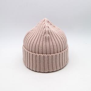 Wholesale Ladies Cotton Knit Beanie Hats Winter Cold - Proof Pink from china suppliers