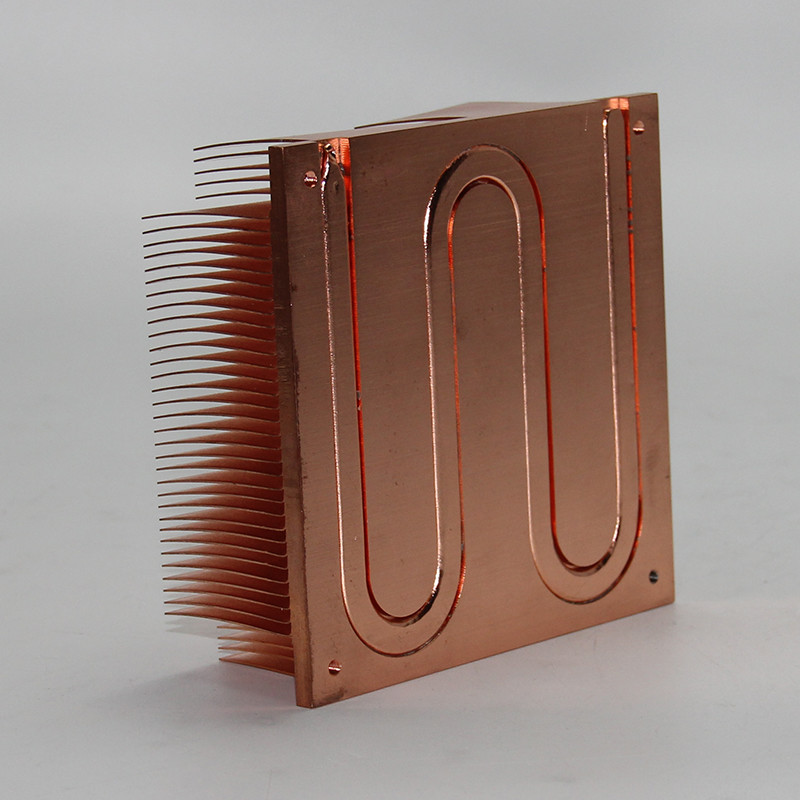 Buy cheap 4 Pass Buried Cu Tube 20*120*80 mm Copper Heatsink Skiving Fin Cooler Cold Plate from wholesalers
