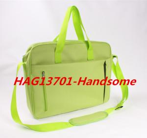 Wholesale Cheap Promotional Office Document Bag Green Briefcase with zipper from china suppliers